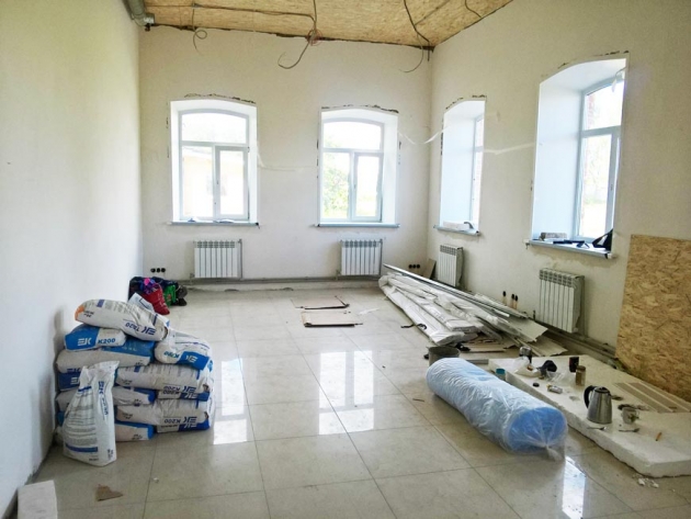 Ремонт общественного центра в селе Хирино