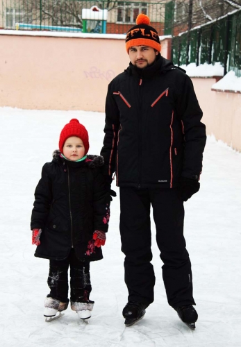 С папой на каток